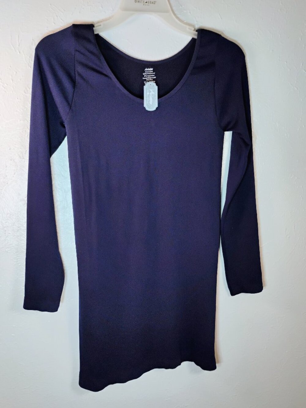 Arianna Long Sleeve Navy Blue Bodycon Dress One Size New with Tags